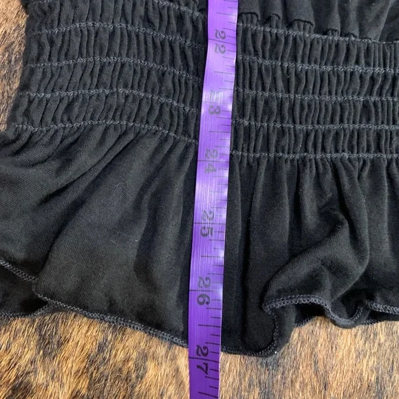 M heart m size Medium black high neck sleeveless top elastic and ruffle bottom - Picture 6 of 8